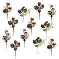thumbnail image 3 of Nvzi 10 piezas de agujas de pino artificiales navideñas, tallos de pino artificiales para decoración de fiestas navideñas, coronas, arreglos, adornos para árboles, suministros para bodas, B, 3 of 3