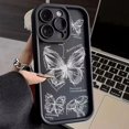 thumbnail image 4 of Funda de silicona con diseño de mariposa y líneas de dibujo para iPhone 15 Pro Max, funda para iPhone 11, 12, 13, 14, 16 Pro Max, Mini X, XS, XR, 7, 8 Plus, 4 of 5