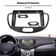 thumbnail image 4 of 9 Inch Car Stereo Radio Fascia Black Protective Frame for I10 2007 to 2013 Precise Fit ABS Material Design Components Alignment Modern Stereo System Support, 4 of 7