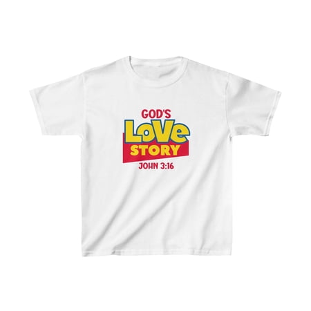 DJH Apparel | God s Love Story Christian Kids Heavy Cotton™ Tee DJH Apparel | God s Love Story Christian Kids Heavy Cotton™ Tee