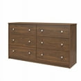 thumbnail image 3 of Home Square Emery 2-Piece Dresser Set, Walnut, 5 Drawer Dresser, 6 Drawer Dresser, 3 of 18