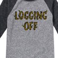 thumbnail image 3 of Instant Message - Logging Off - Toddler & Youth Raglan Graphic T-Shirt, 3 of 5