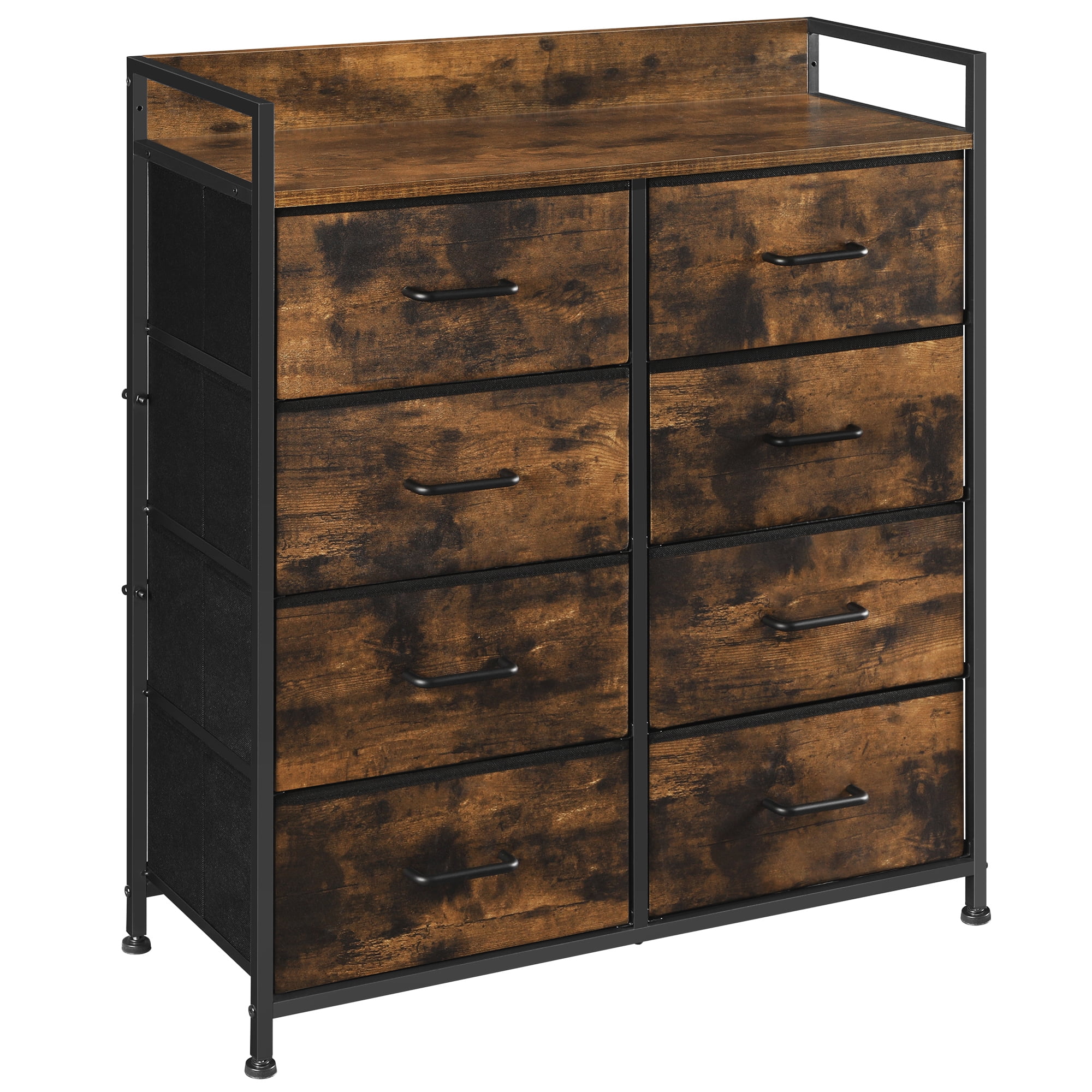 SONGMICS HOME Commode à tiroirs, commode de rangement pour placard, commode à tiroirs, 8 tiroirs en tissu et cadre en métal avec poignées