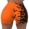 thumbnail image 2 of Haiem Halloween Bats No Front Seam Biker Shorts for Women Yoga Workout Gym Bike Shorts with Tummy Control Moisture-Wicking-Medium, 2 of 9