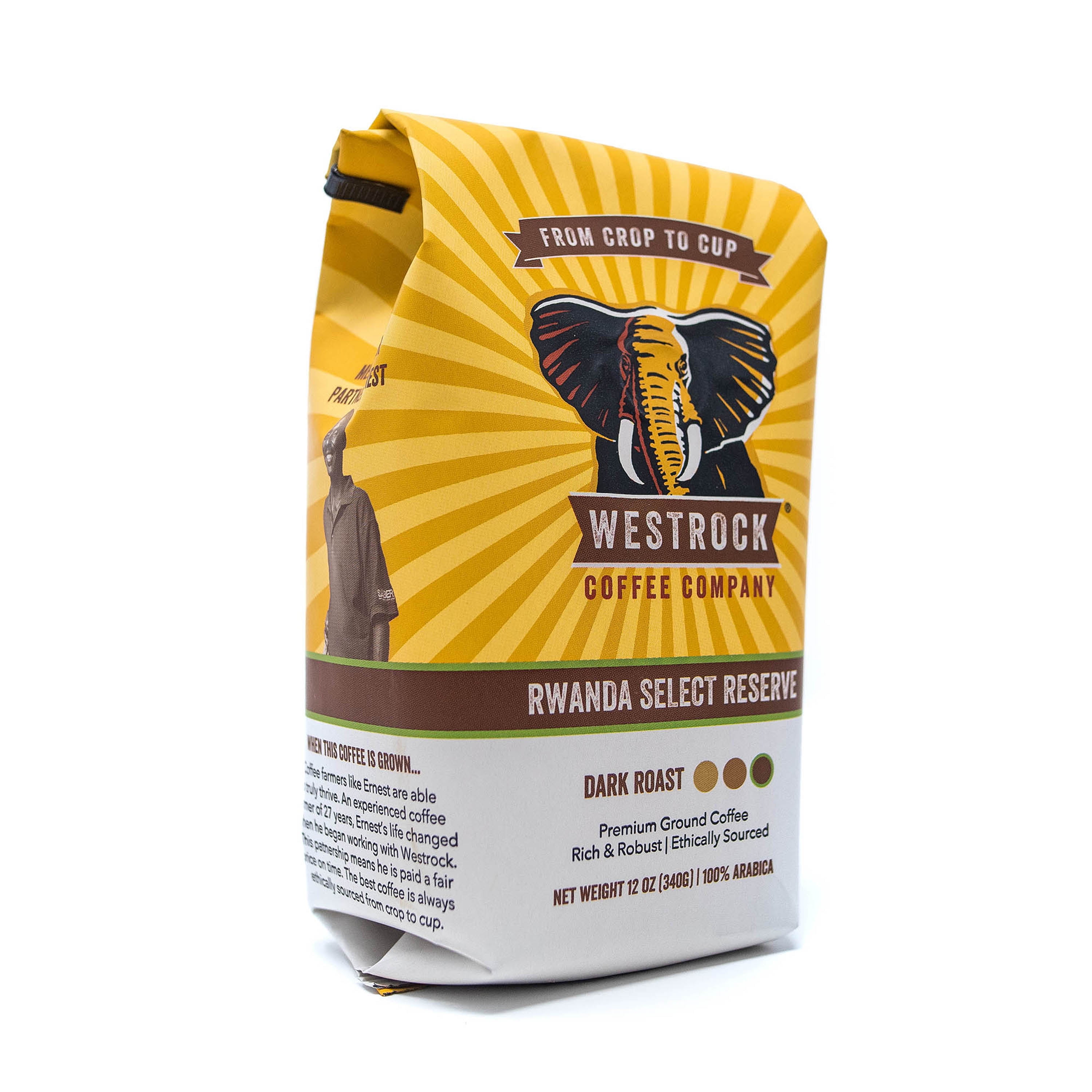 Westrock Coffee Rwanda Select Reserve Blend, Dark Roast Ground Coffee