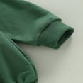 thumbnail image 4 of Zehjuhan Toddler Baby Boy Girl Solid Color Long Sleeve Hooded Sweatshirt Romper Snap Bottom Fall Winter Clothes Green，9-12M, 4 of 5