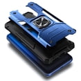 thumbnail image 3 of Nagebee Case for Motorola Moto G Play 2021 with Tempered Glass Screen Protector (Full Coverage), Full-Body Protective [Military-Grade], Magnetic Car Mount Ring Holder, Heavy-Duty Durable Case (Blue), 3 of 7