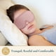 thumbnail image 2 of ComfiTime Máscara para Dormir 3D 100 % Opaca, Cubre Ojos para Hombres, Mujeres y Niños, Antifaz con Deflector Nasal, Suave y Liviano, sin Látex, Color Champán, 2 of 13