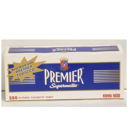 Premier supermatic King Size Filtered Cigarette Tubes 5boxes of 200 Dark (Best Cigarette Filter Tubes)