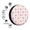 thumbnail image 4 of Honeii Rabbit Is And Carrots Print Tire Covers, Waterproof Anti-UV Sun Snow Rain Tire Covers for Trailers, RV, Camper, SUV, Truck-14 inch, 4 of 6