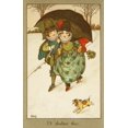 thumbnail image 2 of A Couple Shelter Under Umbrella By Florence Hardy Poster Print By Mary Evanspeter & Dawn Cope Collection, 2 of 4