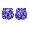 thumbnail image 5 of Lsque Flower Happy Skull Printed Women's Running Shorts with Liner Pockets,Elastic Quick Dry Workout Athletic Gym Yoga Shorts,Womens High Waist Shorts-Medium, 5 of 9