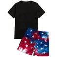 thumbnail image 4 of GrmtClth Mens Usa Flag 2 Piece Outfits Independence Day 1776-2026 T-Shirt and Shorts Set Lightweight Short Sleeve Outfit Fashion Elastic Drawstring Clothes Blue L, 4 of 4