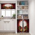 thumbnail image 6 of 36 Inch Kitchen Curtains Beige and Orange Abstract Art Window Curtains and Valances Set of 3,White Modern Art Background Short Tier Curtain for Kitchen,Vintage Small Kitchen Decor, 6 of 6