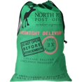 thumbnail image 1 of Saco de Papá Noel Verde - Reno de Navidad Oficina de Correos Saco de Bolsa de Regalo con Cuerda Excelente Rendimiento ER014310WZ, 1 of 5