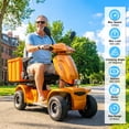 thumbnail image 4 of Xlluproid Heavy Duty Electric Mobility Scooter,1000W All Terrain 4 Wheel Powered Scooters for Seniors and Adults,Orange, 4 of 9