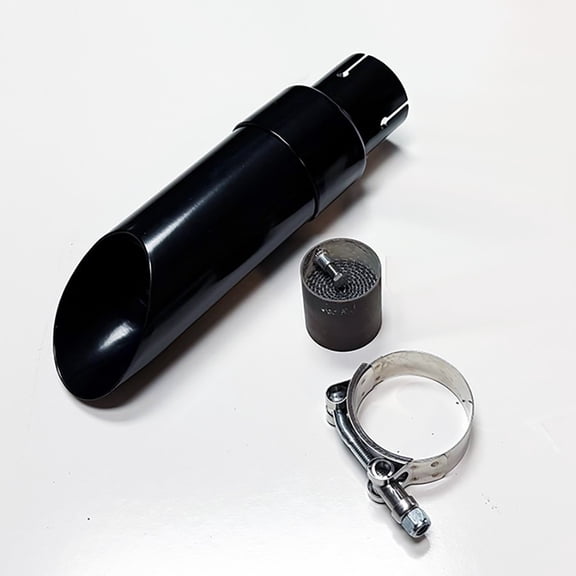 Shorty GP Universal Motorcycle Exhaust Black Tip 1.75" 1 3/4" With Baffle