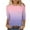 Pink, variant on Fmbrln Womens Tops Casual 3/4 Sleeve Crew Neck Solid T-Shirts Loose Fit Comfy Tunic Tops Summer Tees Blouses Hot Pink S