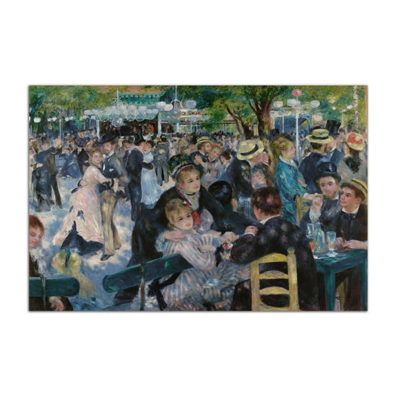 Pierre Auguste Renoir Art Painting Dance at Moulin de la Galette Poster Print Wall Art Canvas Painting Room Aesthetic Bedroom Decoration Pictures