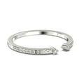 thumbnail image 3 of 0.26ct Round Diamond Moissanite Open Cap Wedding Band 18K White Gold Over Silver, 3 of 4