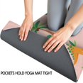 thumbnail image 3 of Pink Cartoon Dinosaurs Palms Pattern Hot Yoga Mat Towel Non Slip for Hot Yoga - Quick-Drying Yoga Mat Cover with 4 Corner Pockets with Travel Bag - Hot Yoga Towel Non Slip 74"x26", 3 of 6