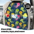 thumbnail image 4 of Bubble Jellies Mats Back Seat Protectors, Car Seat Protector Vehicle Organizers Waterproof Cover Back Seat Cover for Kids with 3 Storage Pockets 2 Pack, 4 of 5
