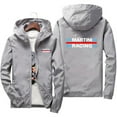 thumbnail image 4 of Martini Racing Men's Coat Thin Sunscreen Skin Zipper Hooded Windbreaker Sports Pilot Jacket Beach Parkas Cycling Tops Plus Size, 4 of 5