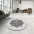 thumbnail image 4 of Ahgly Company Machine Washable Indoor Square Transitional Platinum Gray Area Rugs, 7' Square, 4 of 7