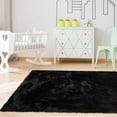 thumbnail image 2 of IdealHouse Super Soft Shaggy Area Rug, Fluffy Plush Carpet with Anti-Skid Backing, Durable & Cozy for Living Room, Bedroom, Kids Room & Nursery, 5x8 Feet Black, 2 of 7