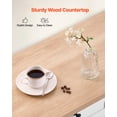thumbnail image 4 of VEVOR Kitchen Island Cart with Storage, 60in Wide Mobile Kitchen Cart with Wheels, Drop Leaf, 2 Drawers, Trash Can Cabinet, Knife Holder, Spice Rack, and Towel Rack, Table for Dining Room, Pantry, 4 of 10