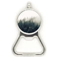 thumbnail image 1 of Niebla ciencias forestales paisajes naturaleza Acero inoxidable Metal cerveza tapa sacacorchos, 1 of 3