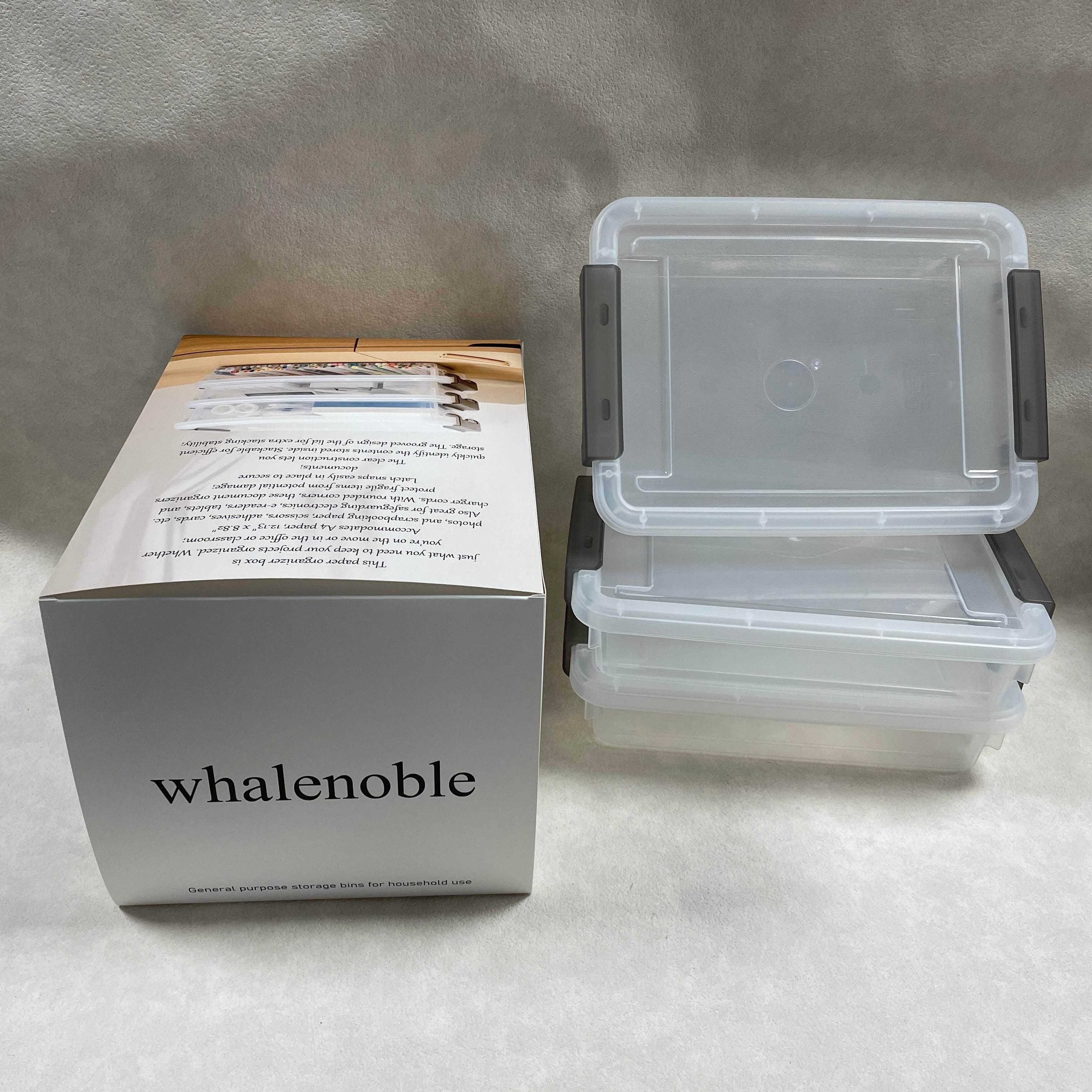 whalenoble General purpose storage bins for household use,Transparent Plastic Empty Multipurpose Tackle Box, First Aid, Sewing Kit, Arts Crafts Supplies Storage