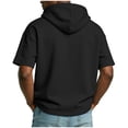 thumbnail image 3 of Mens Summer Short Sleeve Pullover Hoodie Muscle Workout Hooded T-Shirts, Casual Lightweight Breathable Athletic Tees with Hood, Soft Stretch Outdoor Sportstyle Streetwear 2026, 3 of 8