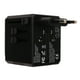 thumbnail image 3 of Adaptador de viaje Adaptador universal negro con 3 USB 1 tipo C Protección de seguridad Adaptador internacional EE. UU. Reino Unido Enchufe UE AC100-240V, 3 of 10