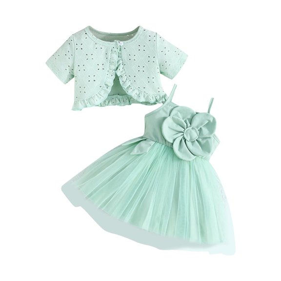 Kids Girl Boy Floral Graphic Skirt 2PC Sets for Kid Long Matching Cut Out Eyelet Mesh Two Piece Plain 2PC Sets 2026 Clothes Trendy Y2K