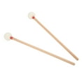 thumbnail image 3 of 2Pcs Drum Mallet Felt Head Wooden Handle Non Slip Instrument Accessory Set Kit for PlayingRed, 3 of 14