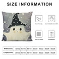 thumbnail image 5 of SHANXI Halloween Pillow CoverGhost with Bow Pumpkin Decoration Holiday Farmhouse Pillow Case Decor for Home Sofa Couch 24x24in, 5 of 5
