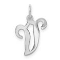 thumbnail image 3 of 14KW White Gold Script Letter V Initial Charm YC249V, 3 of 3