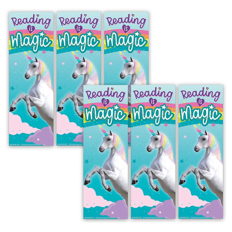Eureka Unicorn Reading is Magic Bookmarks, 36 Per Pack, 6 Packs