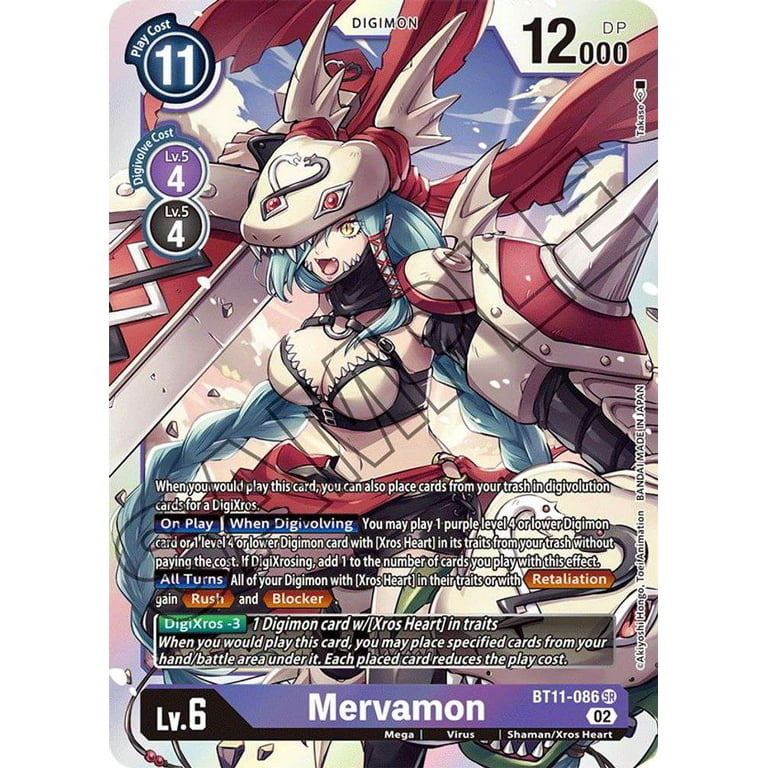 Digimon Dimensional Phase Super Rare Mervamon BT11-086 - Walmart.com