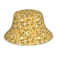 thumbnail image 3 of Daiia Daisies Flowers Pattern Bucket Hat - Trendy Cotton Sun Hat for Beach, Golf, Fishing - Fun Outdoor Vacation Boonie for Men and Women, 3 of 9