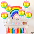 thumbnail image 3 of KatchOn, Rainbow Foil Balloons - 22 Inch, Pack of 6 | 4D Gradient Rainbow Balloons | Tie Dye Balloon for Birthday Party Decorations | Rainbow Unicorn Balloon | Multicolor Iridescent Balloons, 3 of 4