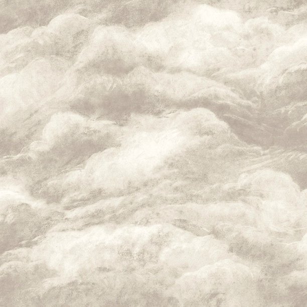 Belgravia - Papel Pintado de Pared Diseño Nubes (Crema)