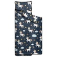 thumbnail image 2 of Unicorn and Star Blue Pattern Teens Toddler Nap Mat with Pillow, Sleeping Mat Bag for Preschool Daycare 60"x20", 2 of 6
