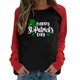 thumbnail image 1 of Camisas Para Mujer Patchwork Día de San Patricio Impreso Manga Larga Cuello Redondo Casual Tee Tops Blusa Odeerbi  ODB126067, 1 of 4