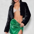 thumbnail image 2 of Hvobtty Veste en Molleton Décontractée à Manches Longues pour Femmes, Manteau Chaud en Fausse Fourrure pour Femmes Dames, Manteau d'Hiver Uni à Col en V, 2 of 4