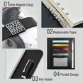 thumbnail image 4 of Leather Notebook with Pen Holder Writing Notepad Includes 100 Pages Lined Journal Cute Black Cow, 4 of 6