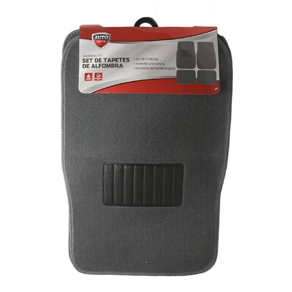 Set de tapetes Auto Drive grises de alfombra paquete con 4 pzas
