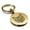 Gold, variant on Stainless Steel Geometric Polygon Cat Animal Round Medallion Keychain Circle Ring