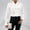 White, variant on Oplxuo Women's Dressy Ruffle Satin Slik Button Down Tops Loose Long Sleeve Lapel Tunic Shirts Business Casual Office Blouses